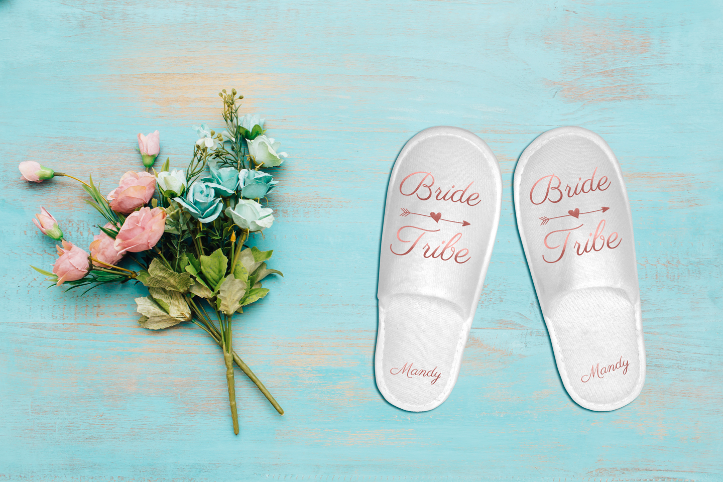 Bride Tribe Slippers Tie The Knot